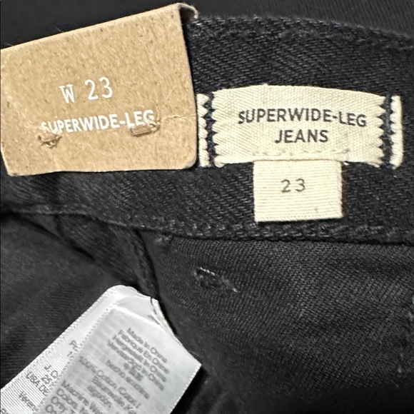 Madewell Superwide-Leg Trouser Jeans in Black Rinse Wash - Picture 12 of 12